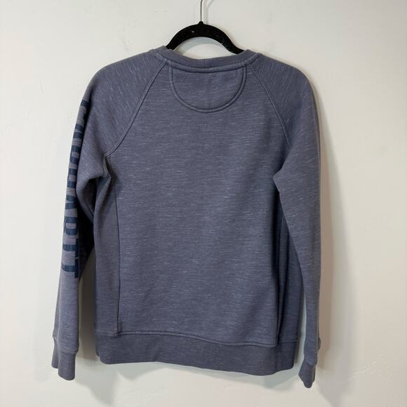 Carhartt Womens  Relaxed Fit Midweight Crewneck Block Logo Sweatshirt Blue Small - Picture 5 of 8